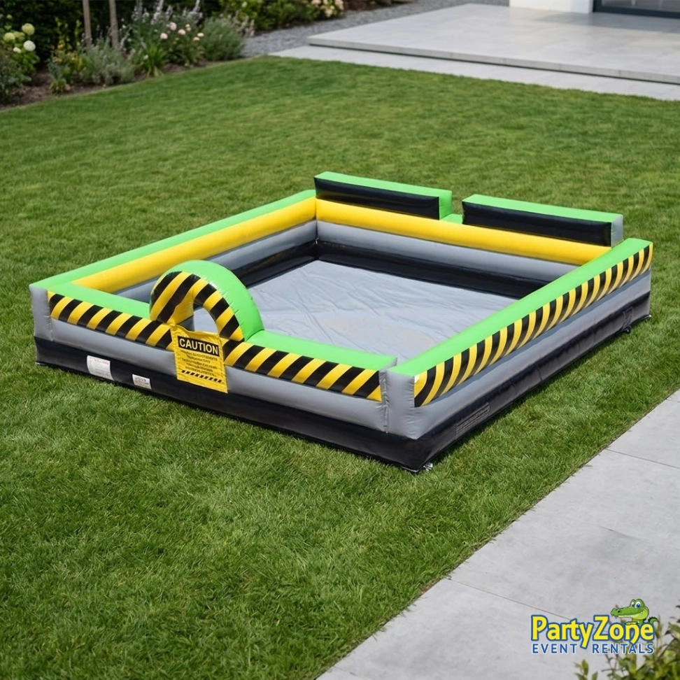 Caution inflatable foam pit rental for Arabi LA backyard parties and youth events in 70032