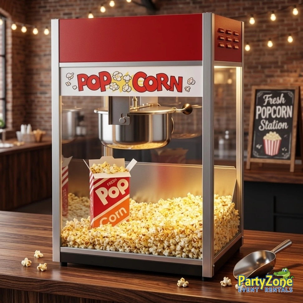 Popcorn machine rental for Arabi LA backyard parties and block parties in 70032